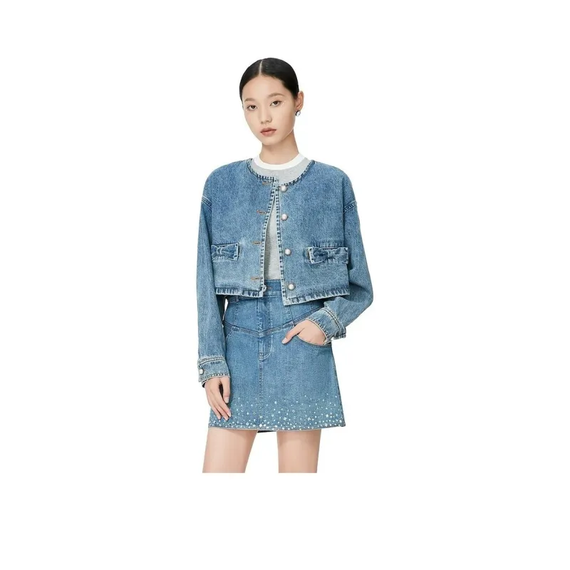 Caroline Denim Jacket Women's Denim Blue-0