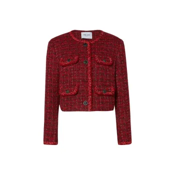 TAMMY TANGS Cropped Coats Women's Red