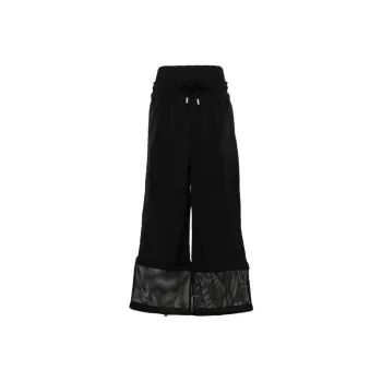 OFF WHITE Drawstring Wide Leg Trousers