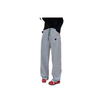 NANING9 Casual Pants Women's Black White