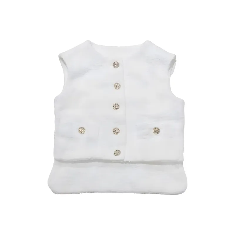 CHANEL 22 Fall And Winter 22S Vest Women's White-0