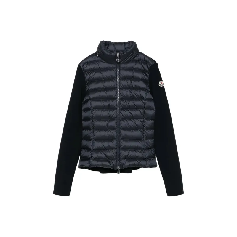 Logo Patch Padded Zip-Up Cardigan-0
