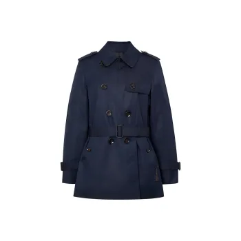 COACH Trench Coat Women's Marine Blue