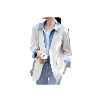 Mo Han Yi Mei Business Suits Coats Women's Ecru