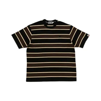 A BATHING APE One Point Strip Relaxed Fit Tee