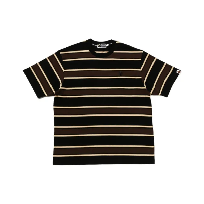 A BATHING APE One Point Strip Relaxed Fit Tee-0
