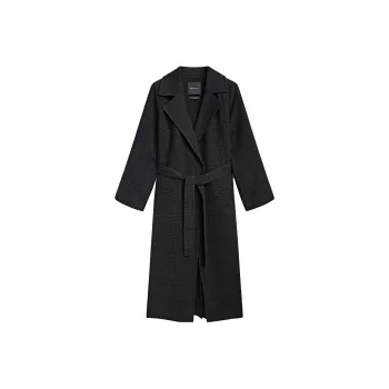 Massimo Dutti Coats Women's Pitch Black Gray