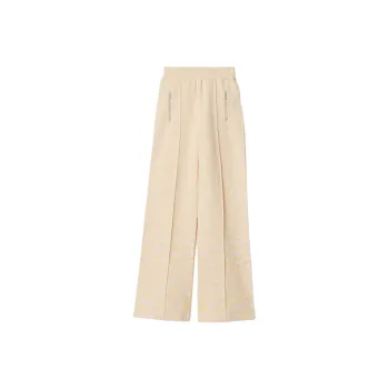 Burberry Houndstooth Jacquard High-Waisted Trousers