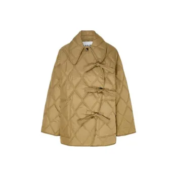 GANNI Puffer Jacket Women's Brown