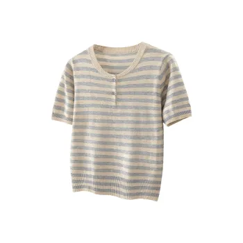 TOUCH Knitwear Women's Gray Stripes