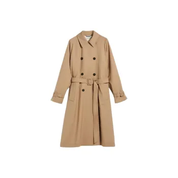 WEEKEND MaxMara Wool Plain Trench Coats Coat Women's Camel