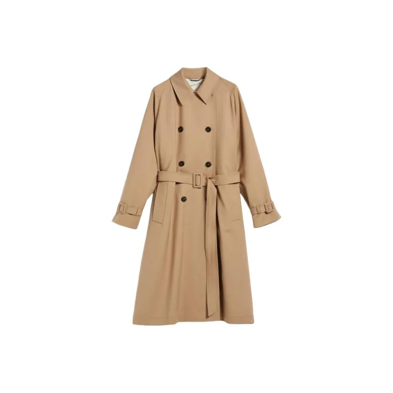 WEEKEND MaxMara Wool Plain Trench Coats Coat Women's Camel-0