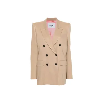 MSGM Double-Breasted Long Sleeved Blazer