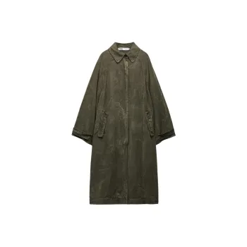 ZARA Trench Coats Women's Khaki