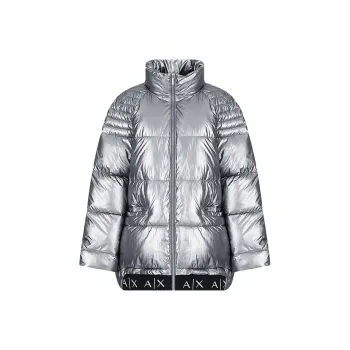 ARMANI EXCHANGE Puffer Jackets Women's Silver Gray