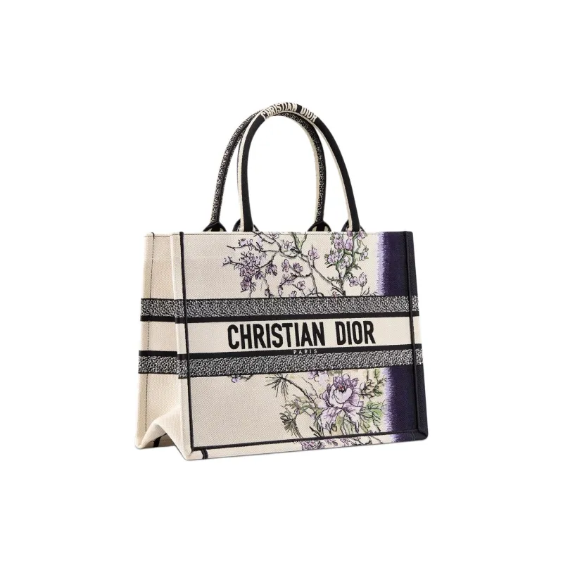 DIOR BookTote Cotton Tote Bag, Shopping Bag, Handbag Medium Size Women's Multicolor-1