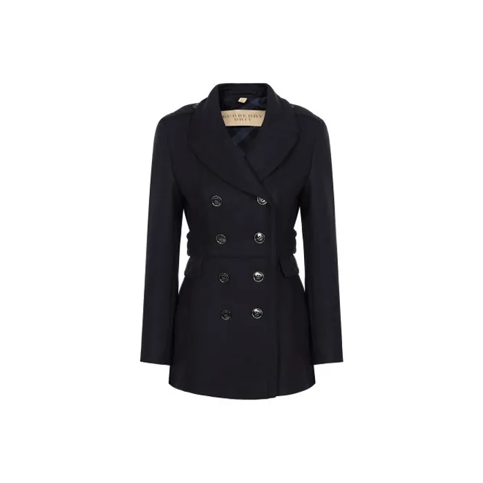 Burberry Coat Women's Blue Black-0