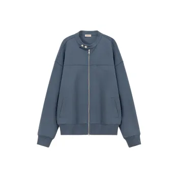 NO ONE ELSE Cropped Coats Unisex Gray Blue