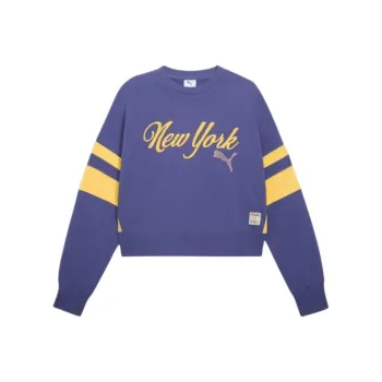 PUMA Sudadera De Cuello Redondo Para Mujer Wardrobe Essentials Bright Lights Nyc Flagship