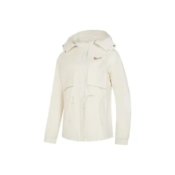 QIAODAN Trench Coat Women's Cream White