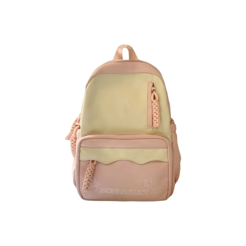 AIBAG Nylon Backpack Women's Purple/Green/Blue/Brown/Pink/Black-16