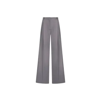 DRIES VAN NOTEN Straight Leg Trousers 'Taupe'