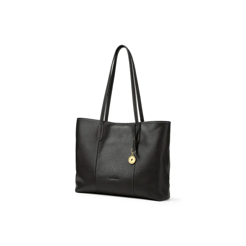 PIERRE CARDIN Top Grain Cow Leather Tote Bag, Shoulder Bag Regular Women's Black/Brown/Burgundy-1