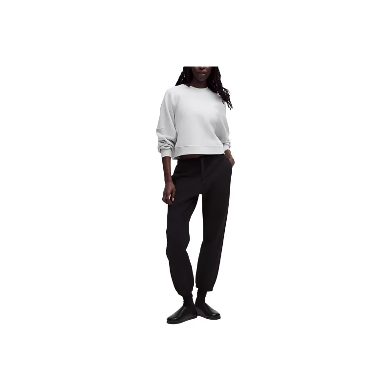 Lululemon Sweatshirt Women's Light Gray With A Hint Of Mixed Colors-0