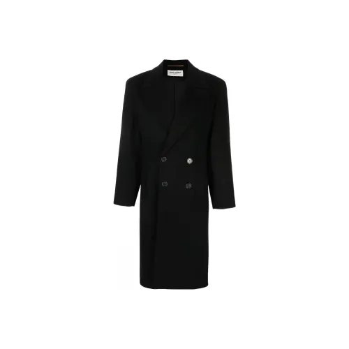 SAINT LAURENT Double Breasted Long Sleeved Coat