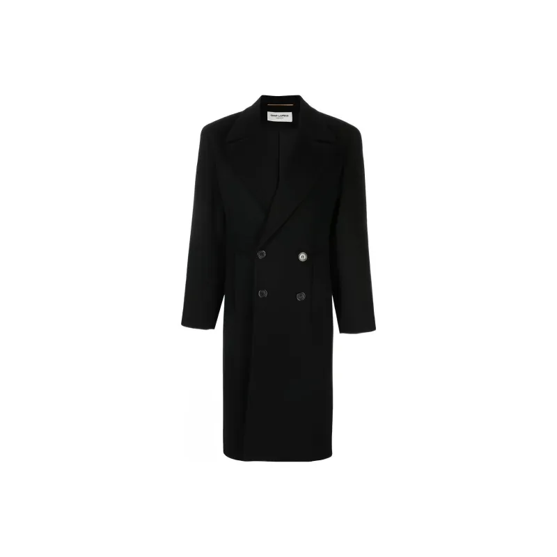 SAINT LAURENT Double Breasted Long Sleeved Coat-0