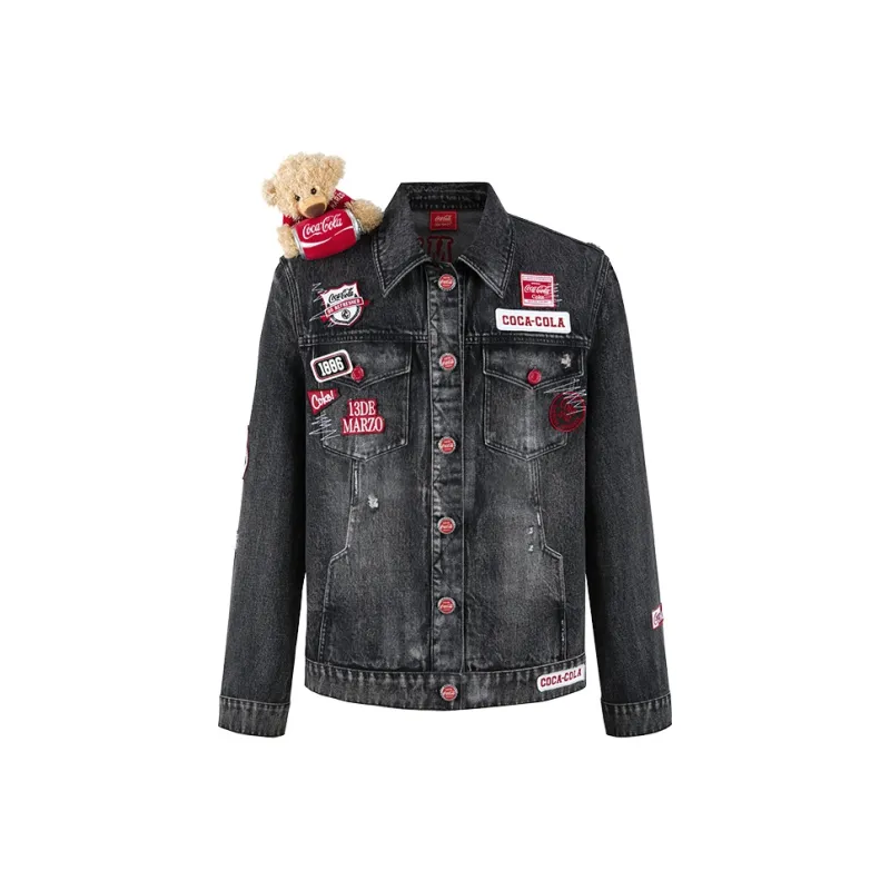 13 DEMARZO Denim Jackets Unisex Black-0