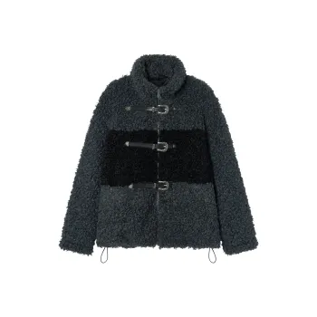 I'M ONE Velvet Jackets Women's Dark Gray Blue