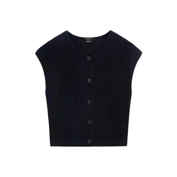 Massimo Dutti Vest Women's Dark Blue