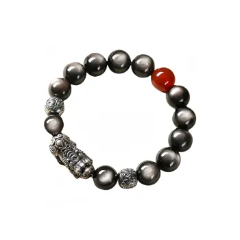 ZHIZUO Natural Obsidian Bracelets Unisex