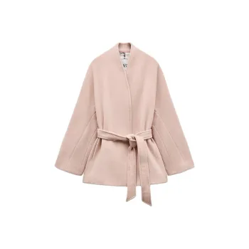 ZARA ZW Series Coats Women's Pink