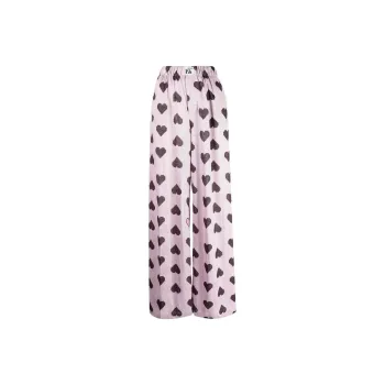 NATASHA ZINKO Heart print Wide leg Trousers