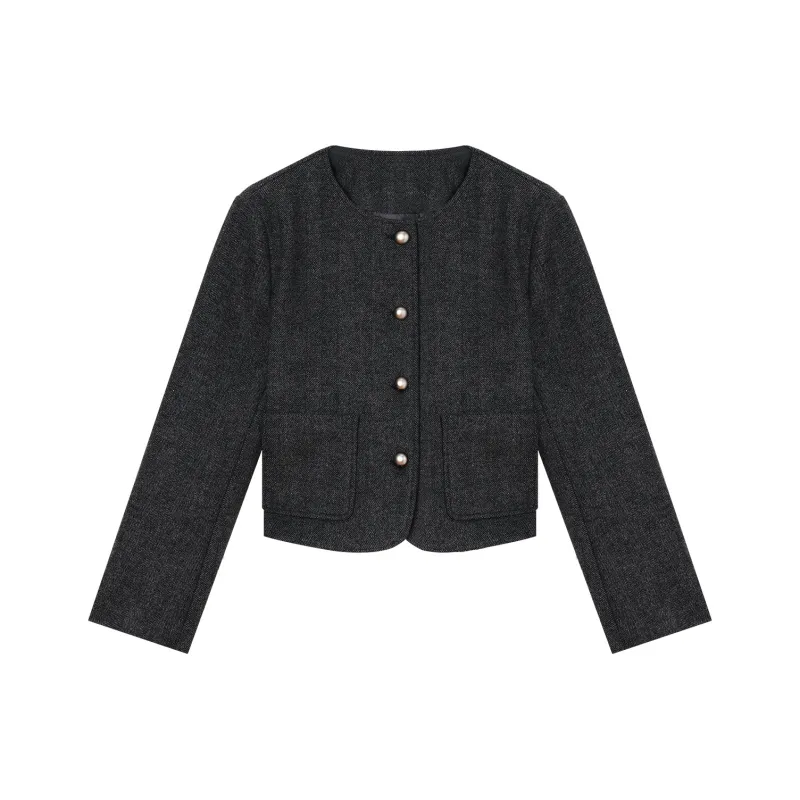 THE SEA LIFE Cropped Coat Women's Premium Gray-0
