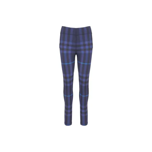 Burberry Madden Check Stretch Leggings 'Dark Charcoal Blue'