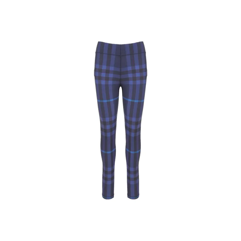 Burberry Madden Check Stretch Leggings 'Dark Charcoal Blue'-0
