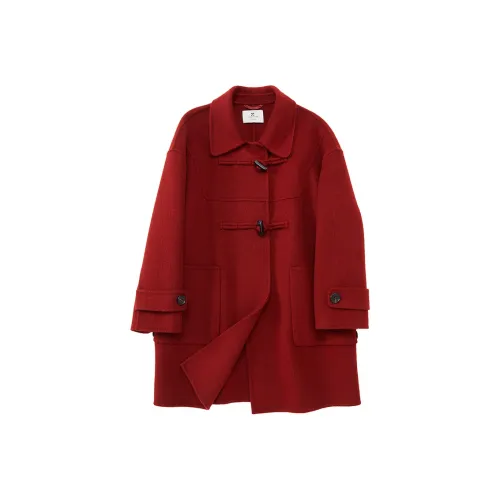XIANGYING Coats Women's Red