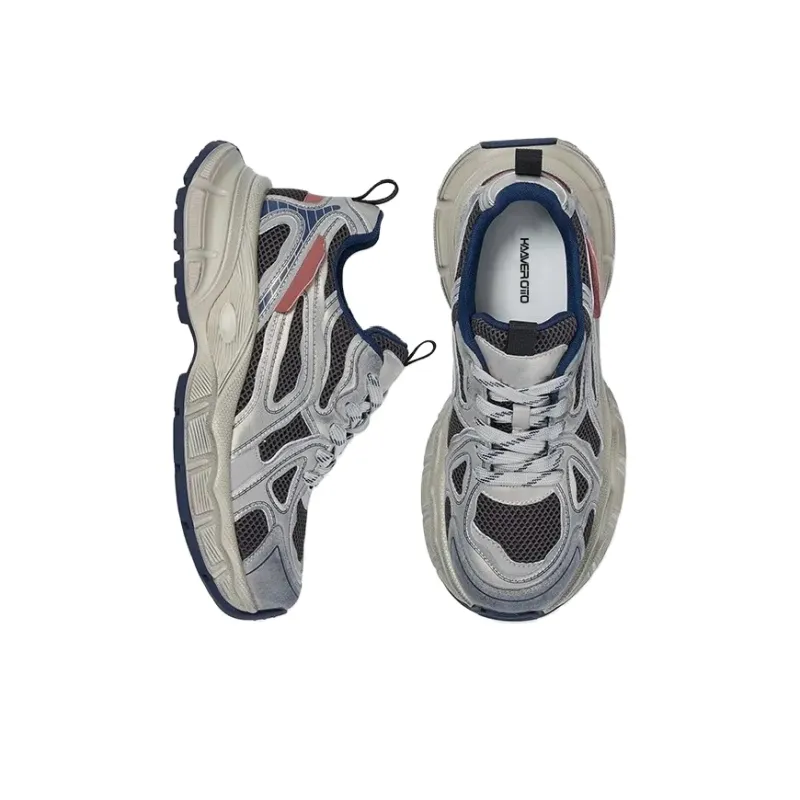 KAAVER OTTO Cushioning And Abrasion Resistant Coverage Chunky Sneakers Women's Blue-3