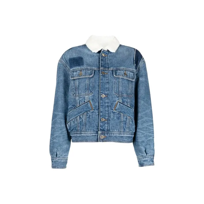 Sandro Denim Jackets Women's Blue-0