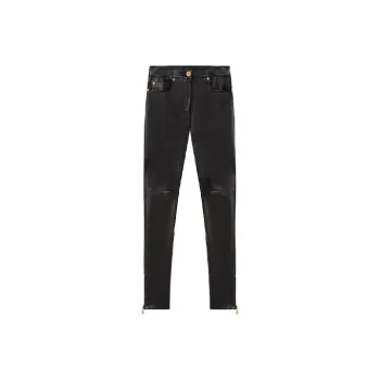 VERSACE Leather Leggings 'Black'