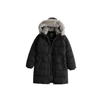 Hollister Puffer Jacket Women's Black