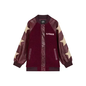 ELF SACK Cropped Coat Women's Vintage Red