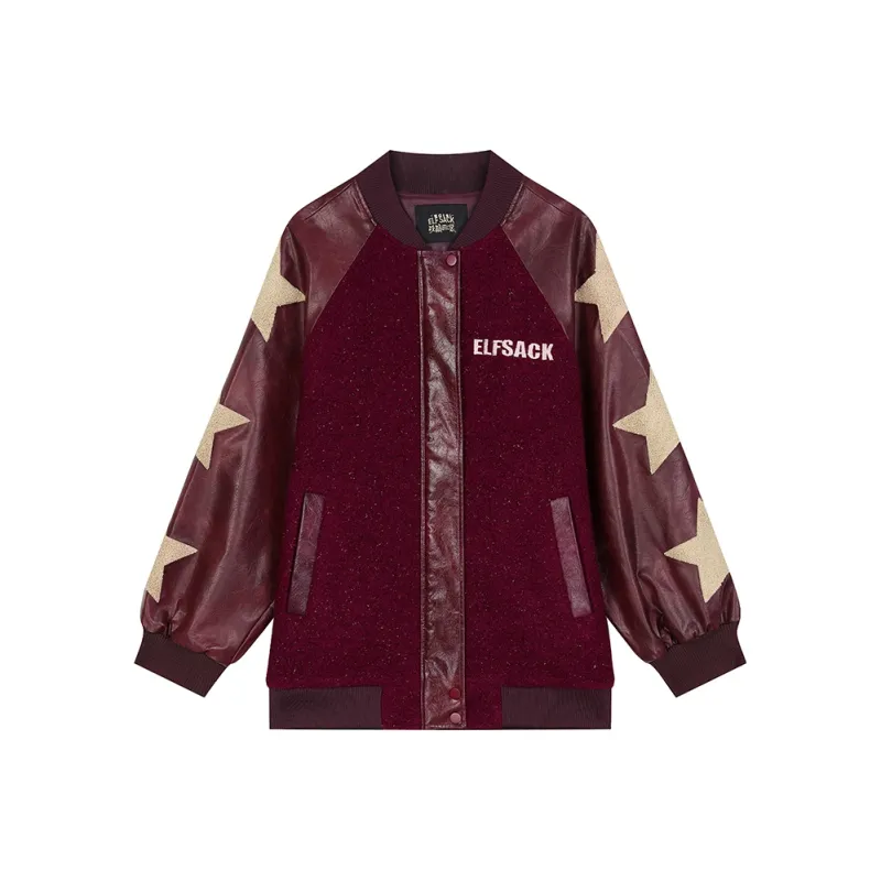 ELF SACK Cropped Coat Women's Vintage Red-0