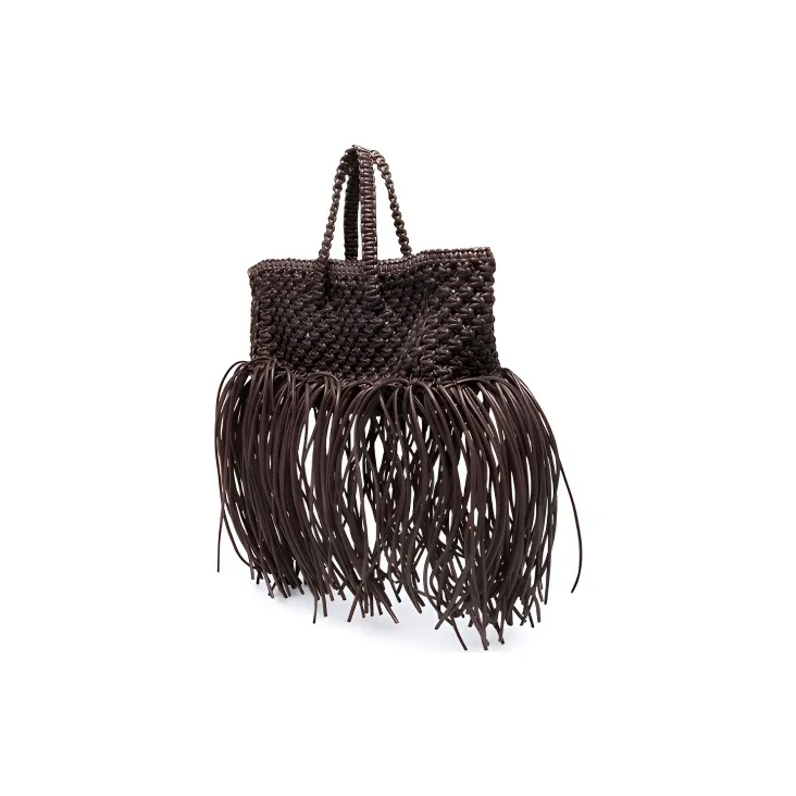 YUZEFI Leather Handbag Women's Brown-1