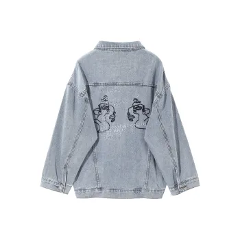 Adeworn Denim Jackets Unisex Light Blue