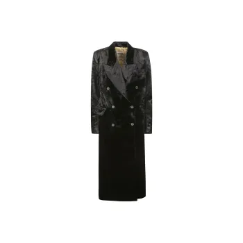 UMA WANG Double Breasted Velvet Coat