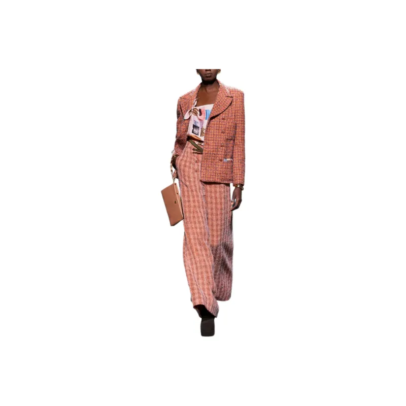 CHANEL FW24 Business Suits Coats Women's Pink-0